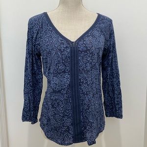 Lucky Brand 3/4 Sleeve Top